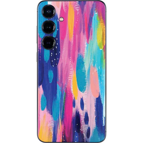 Pink Sparkle Brush Stroke by Etta Vee Galaxy S25 Skin